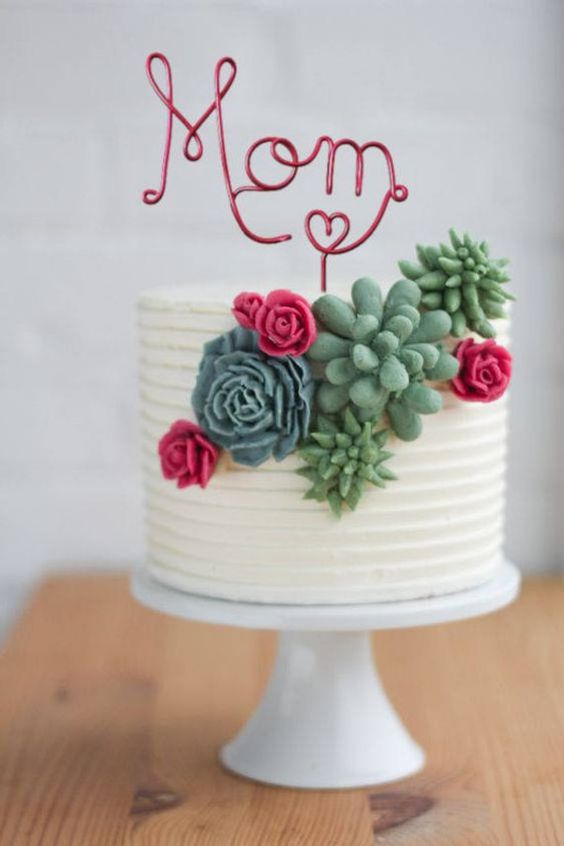 عکس کیک تولد مادر عاشقانه