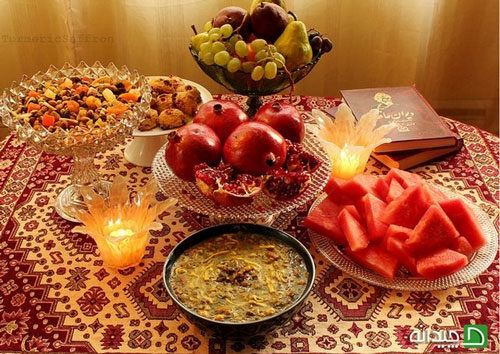 تزیین سنتی سفره شب یلدا