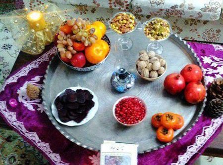 تزیین سفره شب یلدای سنتی