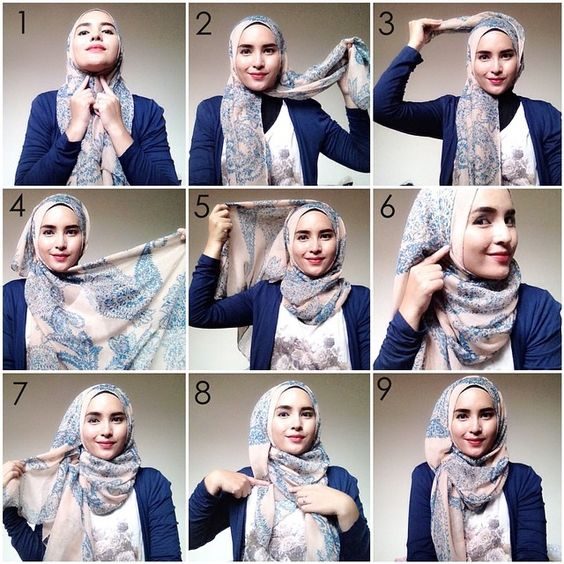 آموزش مدل های مختلف بستن شال و روسری