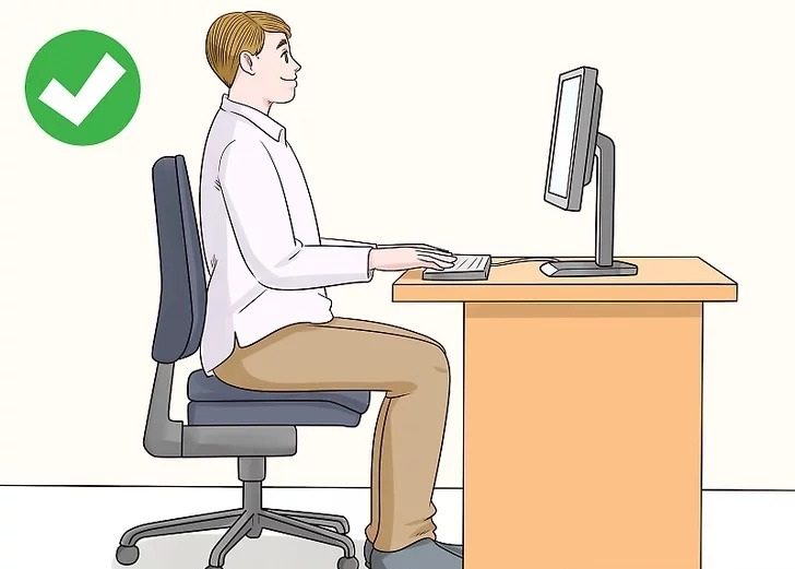 نحوه نشستن پشت کامپیوتر