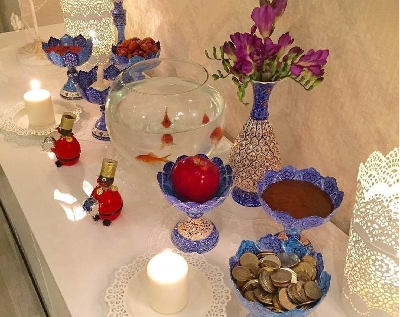 تزئین سفره هفت سین سفالی