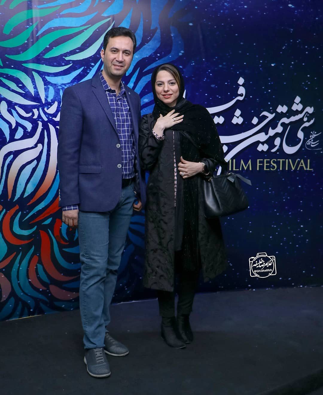 عکس محیا اسناوندی و همسر در اختتامیه جشنوراه فیلم فجر 98
