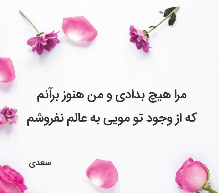 شعر سعدی در وصف دوست