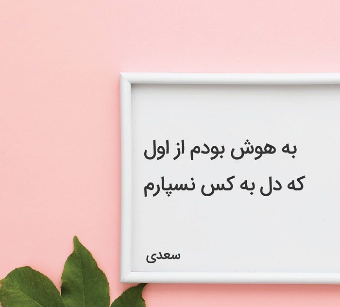 گزیده اشعار سعدی