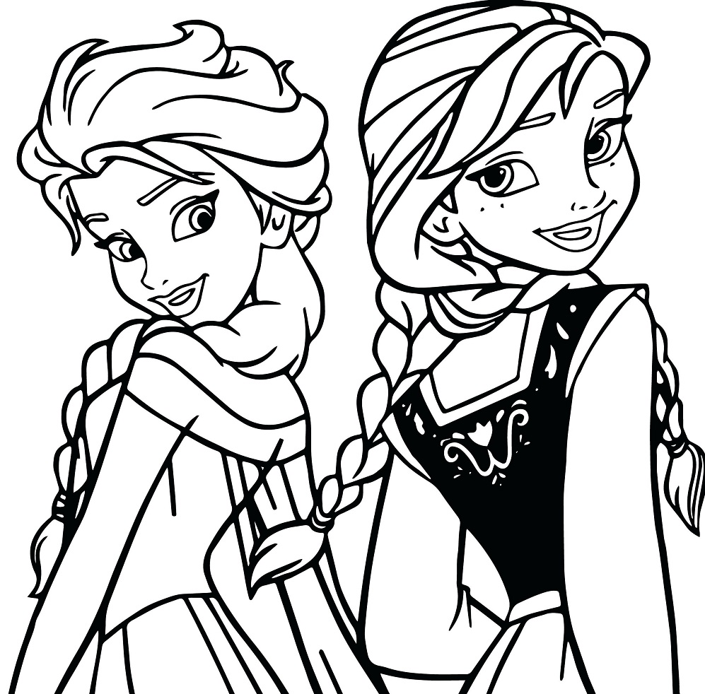 مدل نقاشی السا و آنا برای رنگ آمیزی