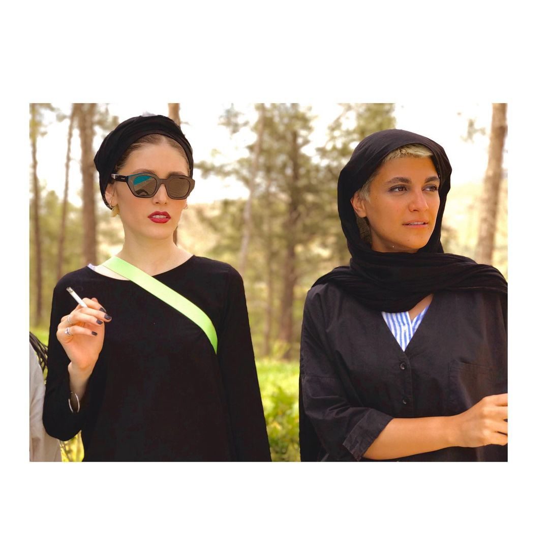 عکس فرشته حسینی در پشت صحنه سریال قورباغه